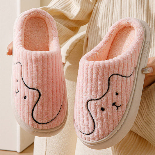 Striped Cat Slippers Indoor Couple Non-slip Floor Bedroom Slipper
