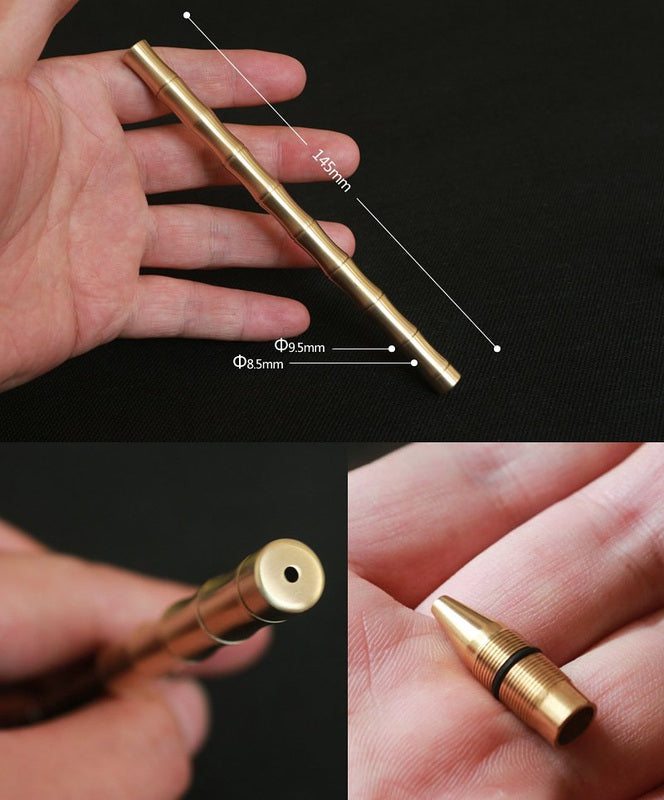 Brass Bamboo Joint Pen