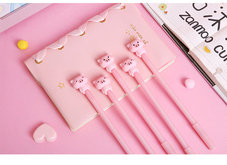 1PC Cute Pink Pig Pen Marker Neutral Silica