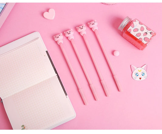 1PC Cute Pink Pig Pen Marker Neutral Silica
