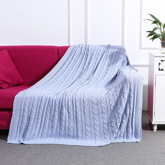 Soft Warm Cotton Knitted Blanket Pure
