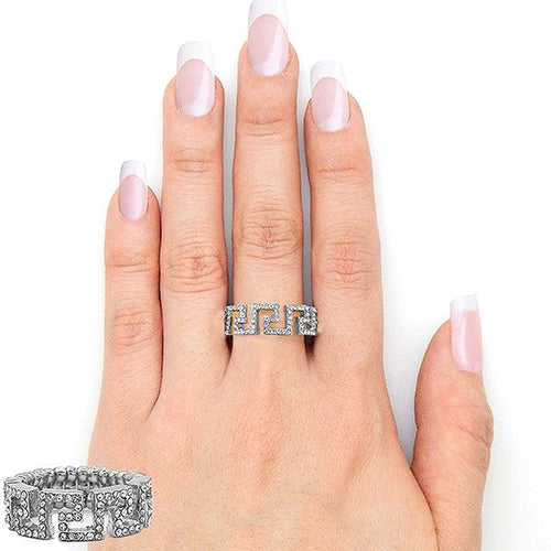 Greek Key Round Stretch Ring