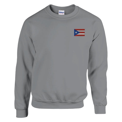 Sweat-shirt Drapeau de Porto Rico en broderie