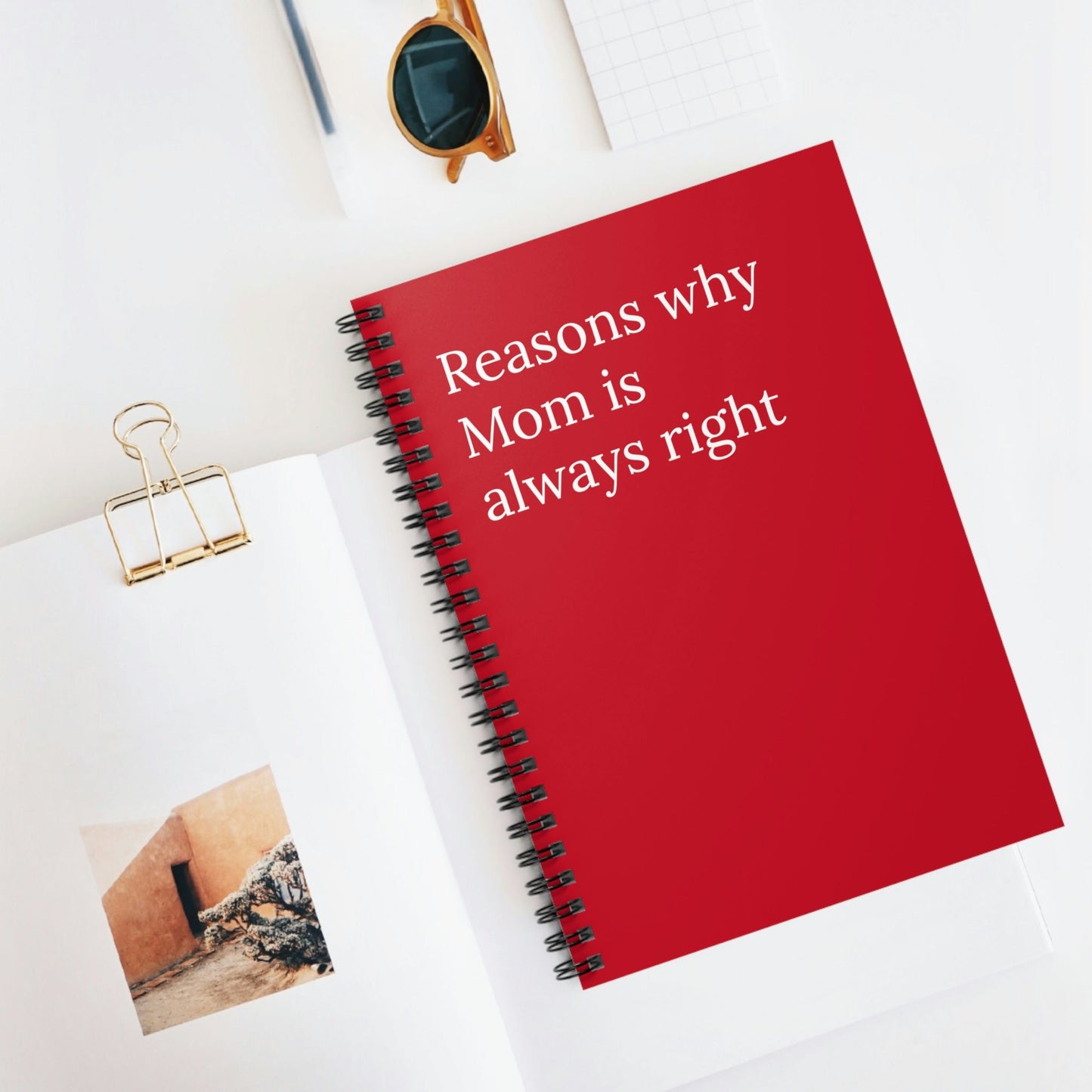 Reasons Why Mom Is Always Right Funny Notebook