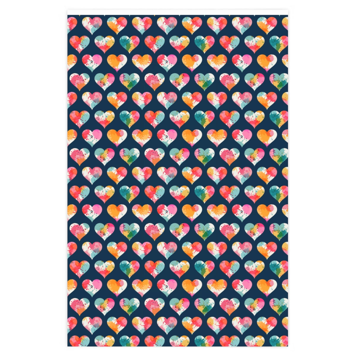 Tie Die Heart Wrapping Paper | Tie Die Wrapping Paper | Boho Wrap |