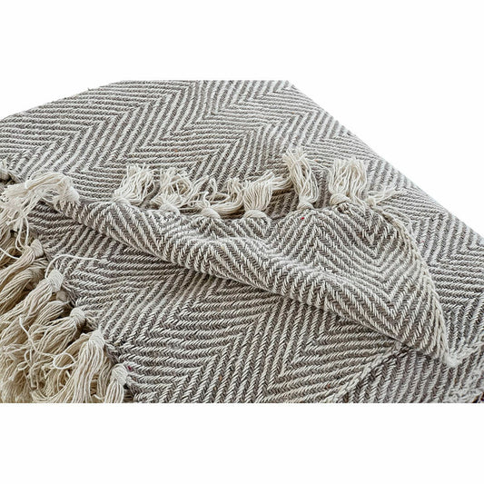 Blanket DKD Home Decor Fringe 150 x 200 x 1 cm (2 Units)