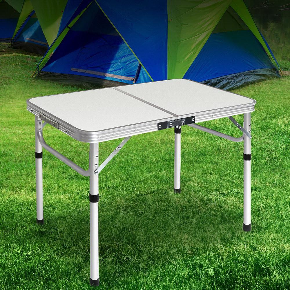 Weisshorn Folding Camping Table 90CM Adjustable Portable Outdoor