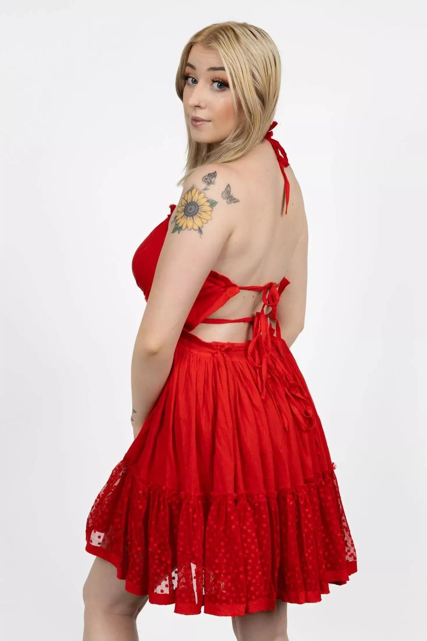 Halter Open Back Dress