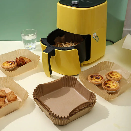 100Pcs Air Fryer Paper Oil Proof Isolation Paper Tray Disposable Non
