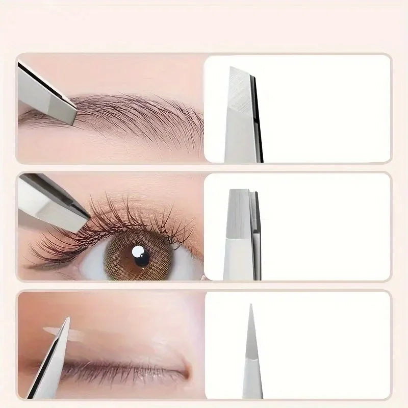 4Pcs Tweezers Set-Precision Eyebrow And Facial Hair Debris And