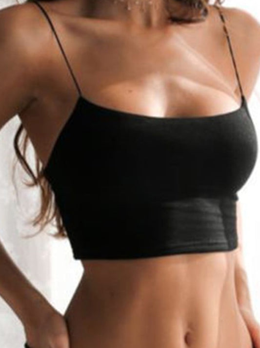 Sexy Tank Top Black Halter Crop Tops Women Summer Camis Backless