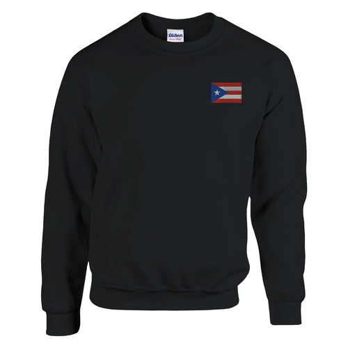 Sweat-shirt Drapeau de Porto Rico en broderie
