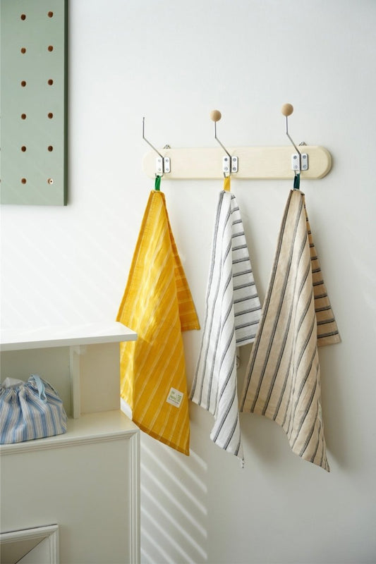 Retro Farmhouse French Linen Stripe Placemat for Elegant Table Setting