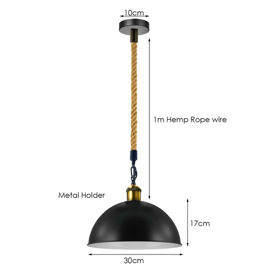 Dome Hemp Rope Pendant Ceiling Light~1656