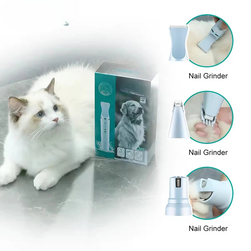 3 in 1 Grooming Kit Multi-function Pet Hair Trimmer Hair Clipper Dog