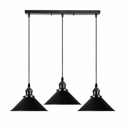 Black Metal Cone Shade Pendant Light Fixture~3393