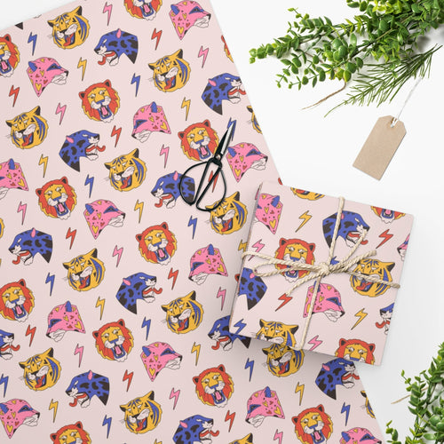 Pretty Roaring Animals Wrapping Paper
