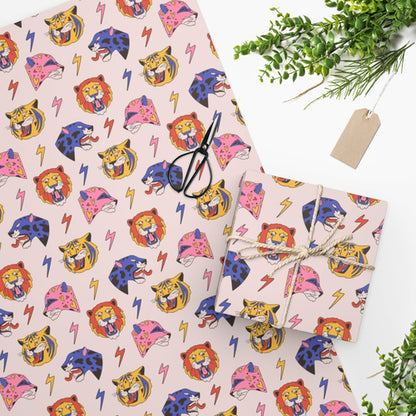 Pretty Roaring Animals Wrapping Paper