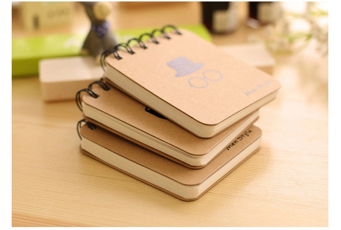 10*8.5cm Cute Coil Notebook Moustache Pipe