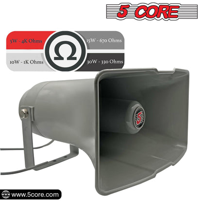 5 Core PA Horn Speaker Outdoor Siren Loudspeaker 35W RMS Loud