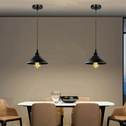 Industrial Vintage Ratio single head Round Black cone Ceiling Pendent