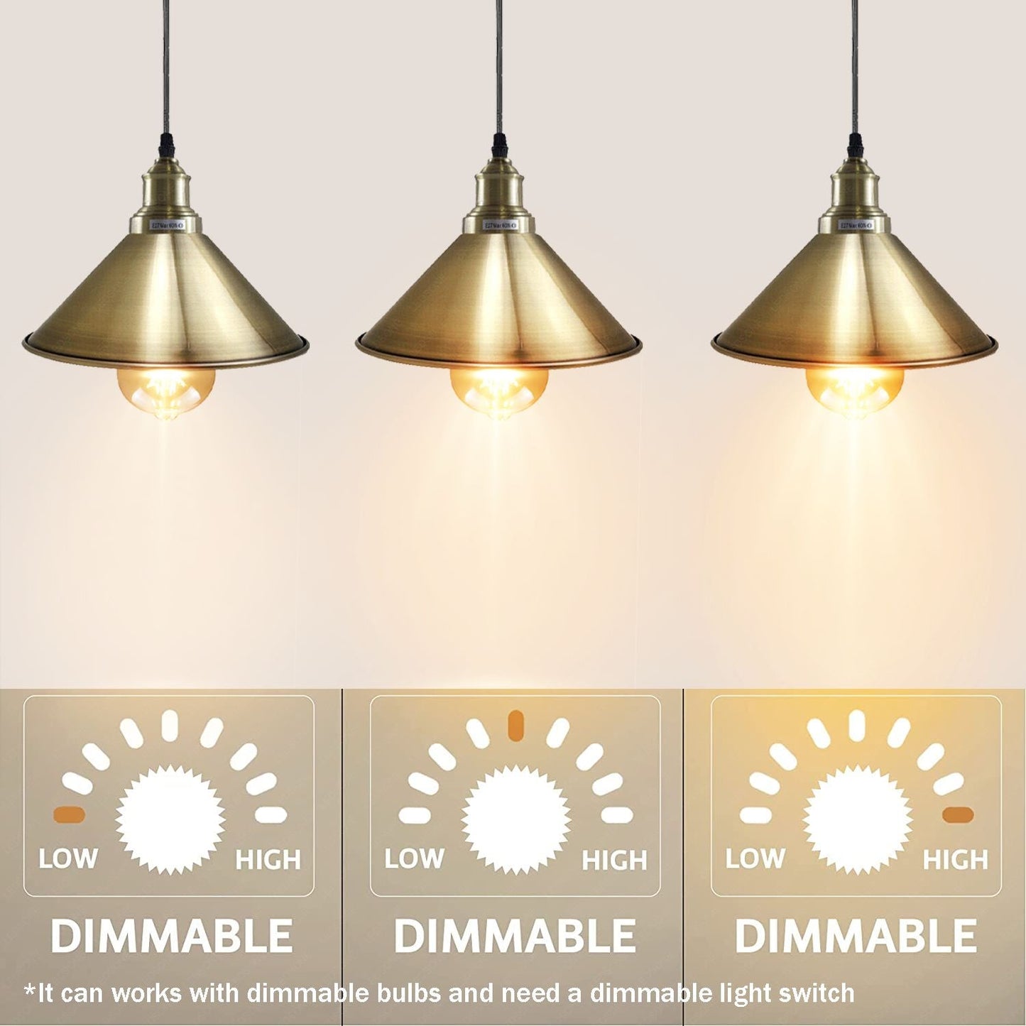 Industrial Vintage single ceiling Pendant Lighting Metal cone Green