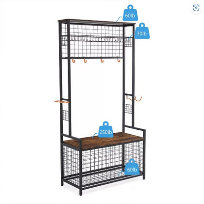 Garage Sports Equipment Storage Rack With Bench Storage Rack