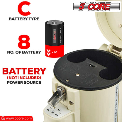 5Core Megaphone Bullhorn Speaker 100W Bull Horn Cheer Megafono 2000