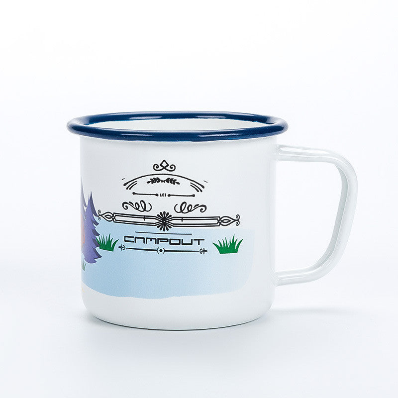 Enamel Camping Mug 300ml Colourful Metal Enamel Coffee Tea Camp Cups