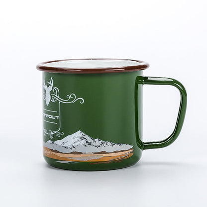 Enamel Camping Mug 300ml Colourful Metal Enamel Coffee Tea Camp Cups