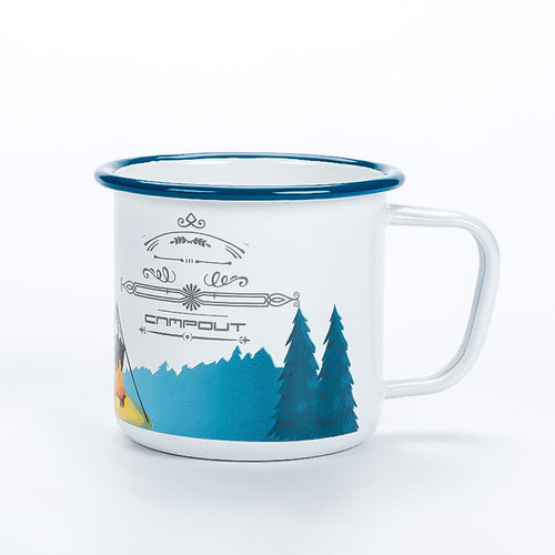 Enamel Camping Mug 300ml Colourful Metal Enamel Coffee Tea Camp Cups