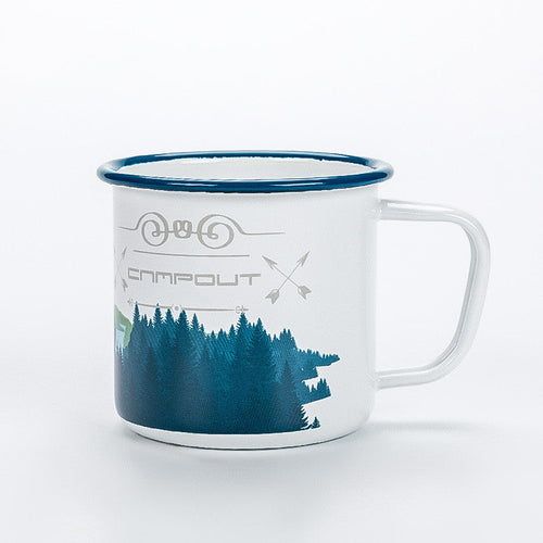 Enamel Camping Mug 300ml Colourful Metal Enamel Coffee Tea Camp Cups