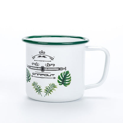 Enamel Camping Mug 300ml Colourful Metal Enamel Coffee Tea Camp Cups