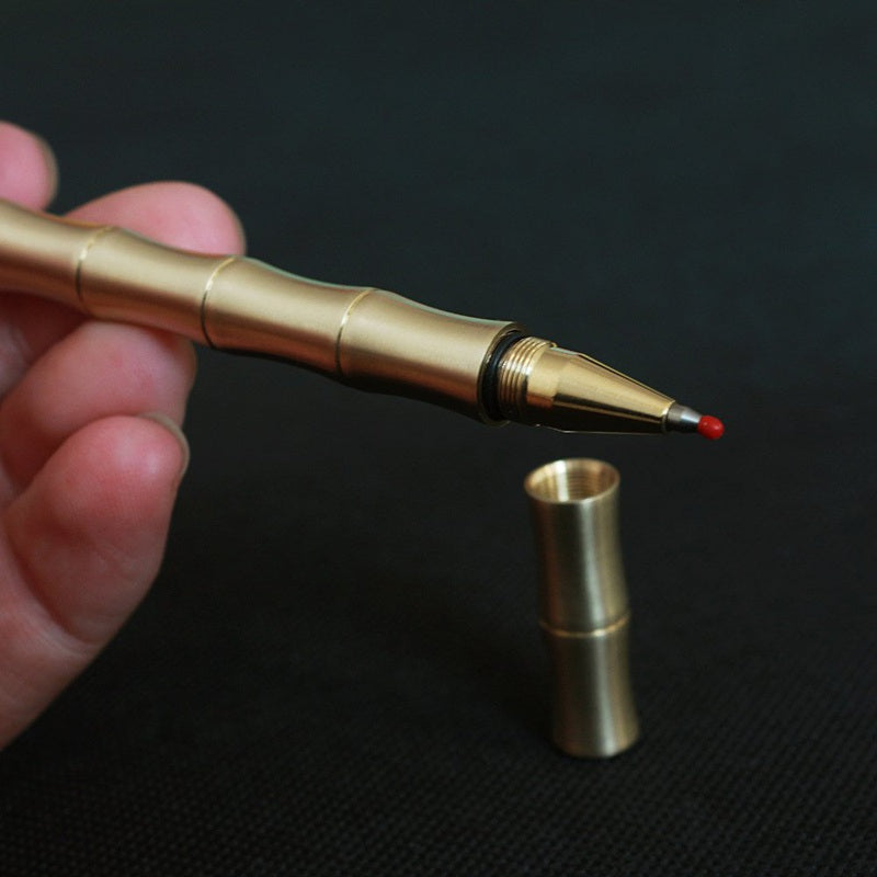 Brass Bamboo Joint Pen
