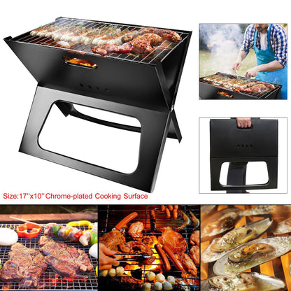 1Pc Portable BBQ Barbecue Grill Foldable Charcoal Grill Camping Garden