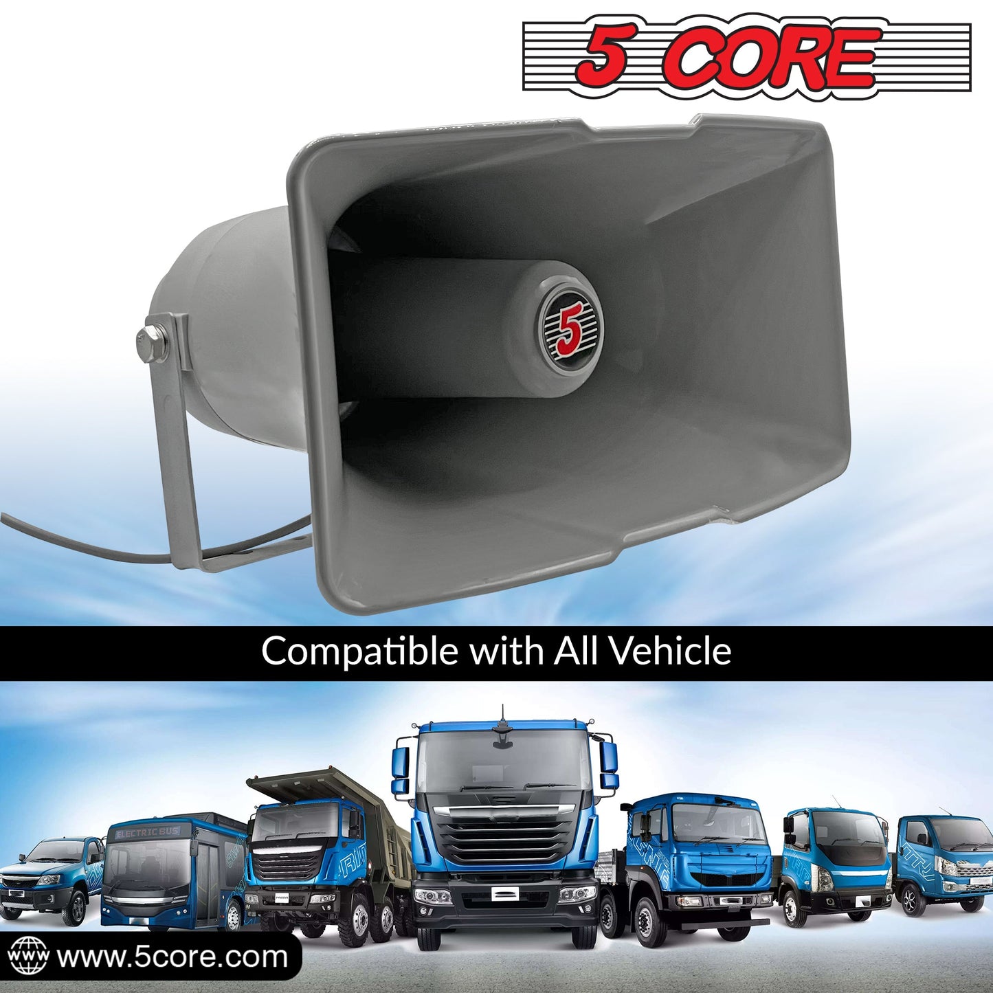 5 Core PA Horn Speaker Outdoor Siren Loudspeaker 35W RMS Loud