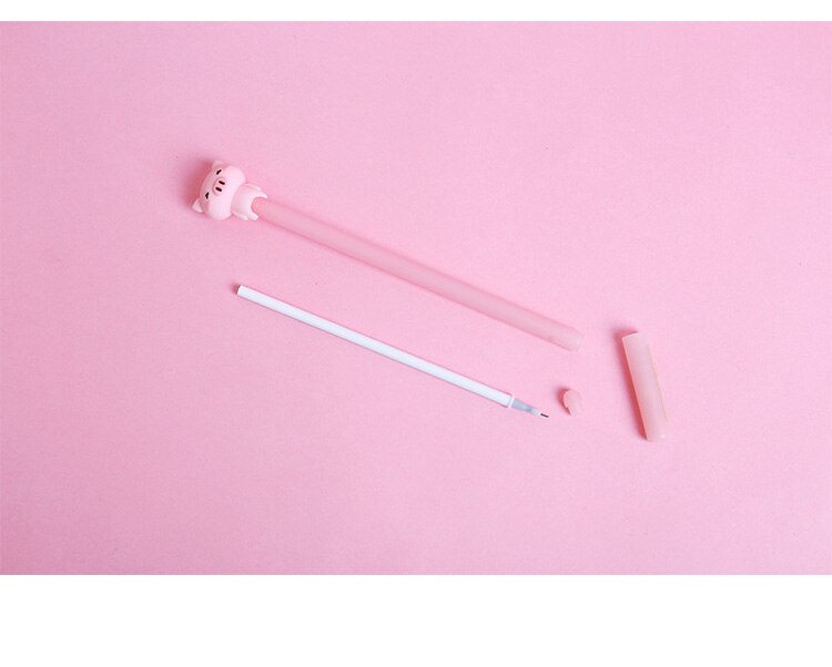 1PC Cute Pink Pig Pen Marker Neutral Silica