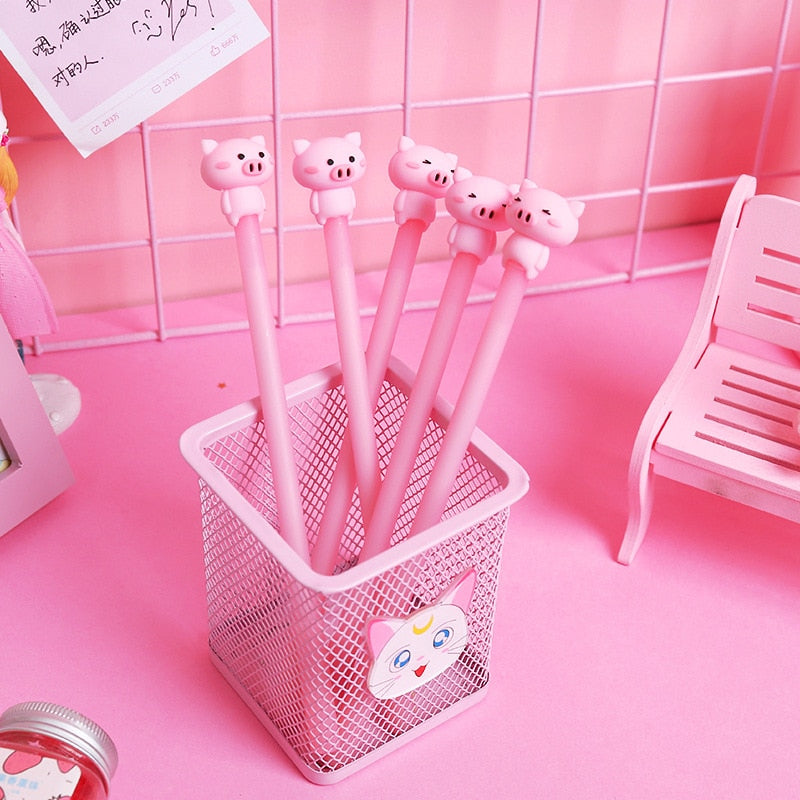 1PC Cute Pink Pig Pen Marker Neutral Silica