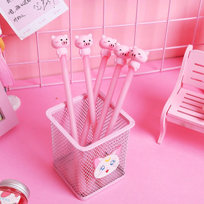 1PC Cute Pink Pig Pen Marker Neutral Silica
