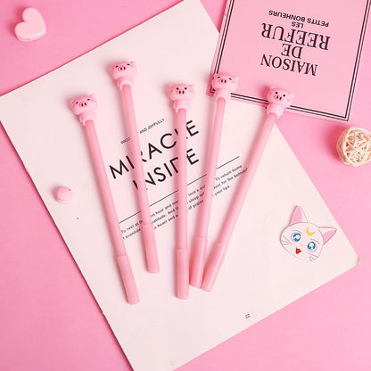 1PC Cute Pink Pig Pen Marker Neutral Silica