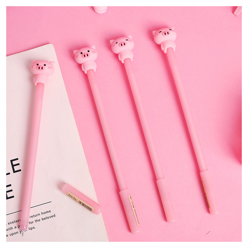 1PC Cute Pink Pig Pen Marker Neutral Silica