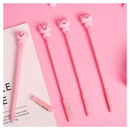 1PC Cute Pink Pig Pen Marker Neutral Silica