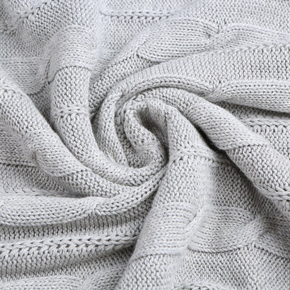 Soft Warm Cotton Knitted Blanket Pure