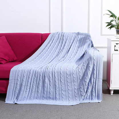 Soft Warm Cotton Knitted Blanket Pure