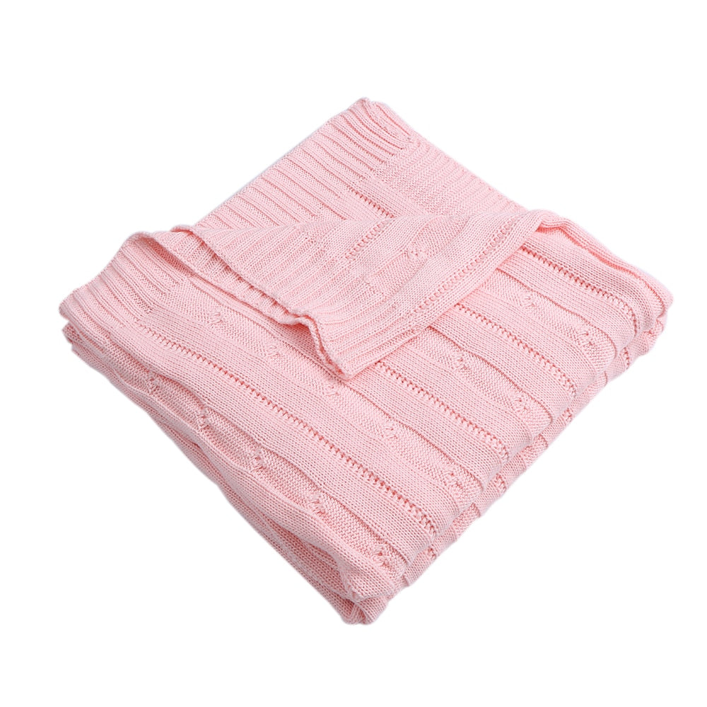 Soft Warm Cotton Knitted Blanket Pure