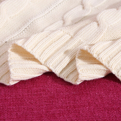 Soft Warm Cotton Knitted Blanket Pure