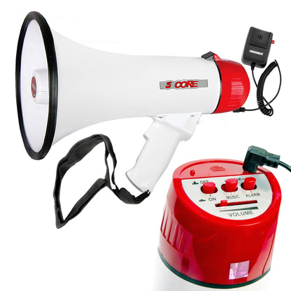 5Core Megaphone Bullhorn Speaker 50W Bull Horn Cheer Megafono 300