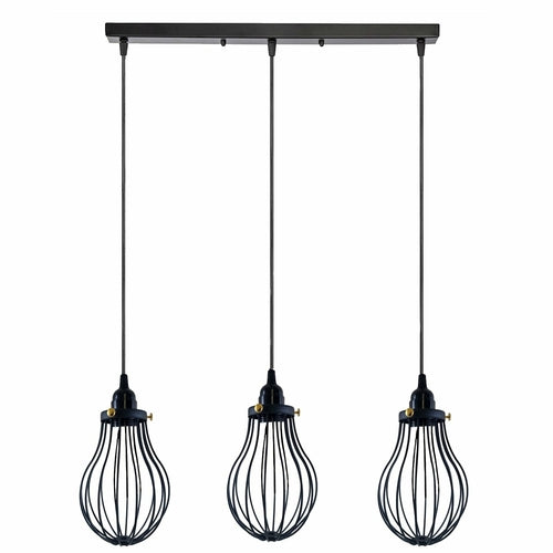 Black Cage Pendant Light Kitchen E27 ~3398