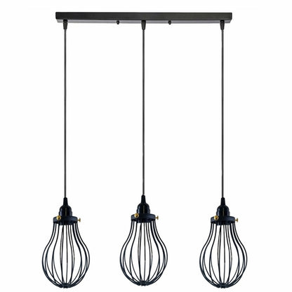 Black Cage Pendant Light Kitchen E27 ~3398