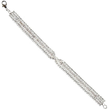 Bow Twist Elegant Cubic Zirconia Link Bracelet